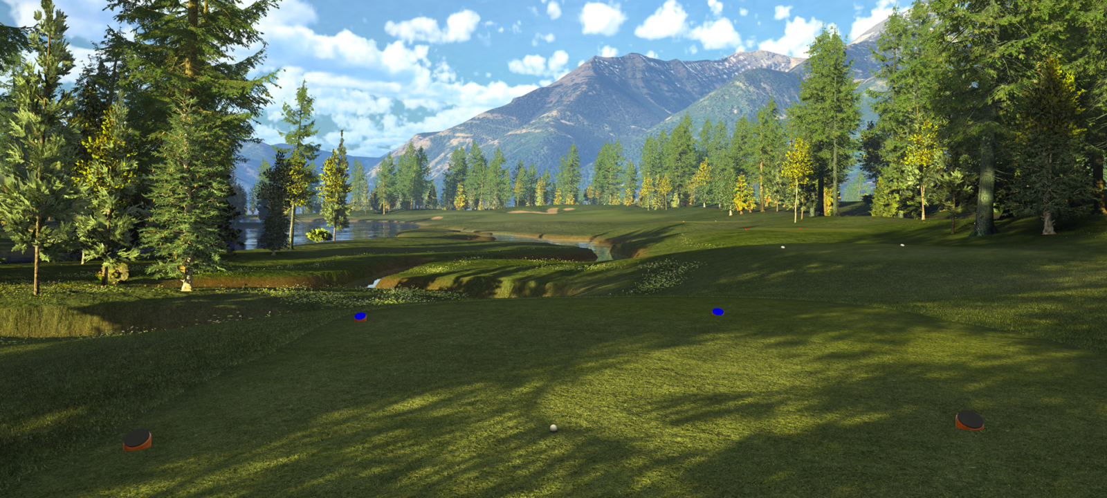 Golf course rendered in E6 simulation software